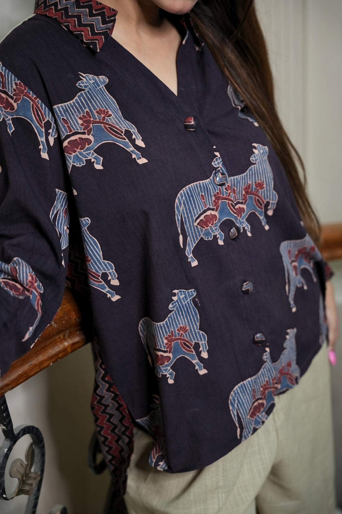 MIDNIGHT AJRAKH CO-ORD SET