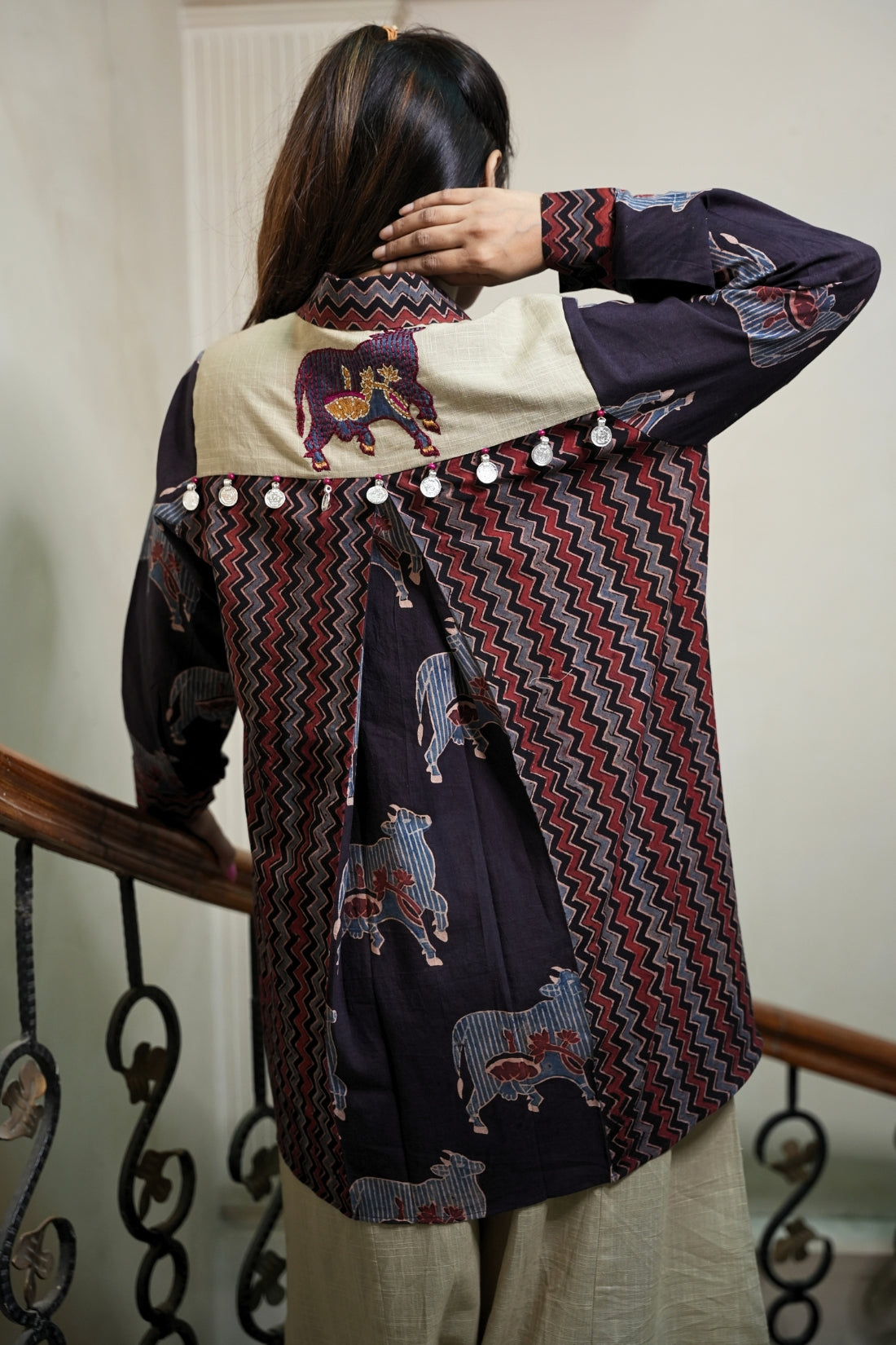 MIDNIGHT AJRAKH CO-ORD SET