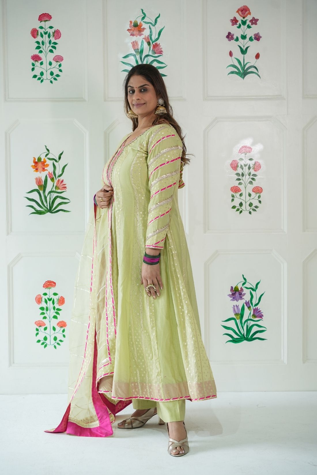 CHANDERI BROCADE ANARKALI