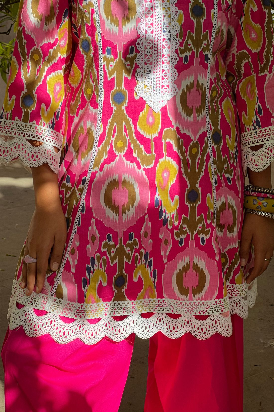 HAND BLOCK PRINTED KALIDAR CO-ORD SET