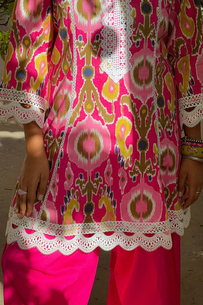 HAND BLOCK PRINTED KALIDAR CO-ORD SET