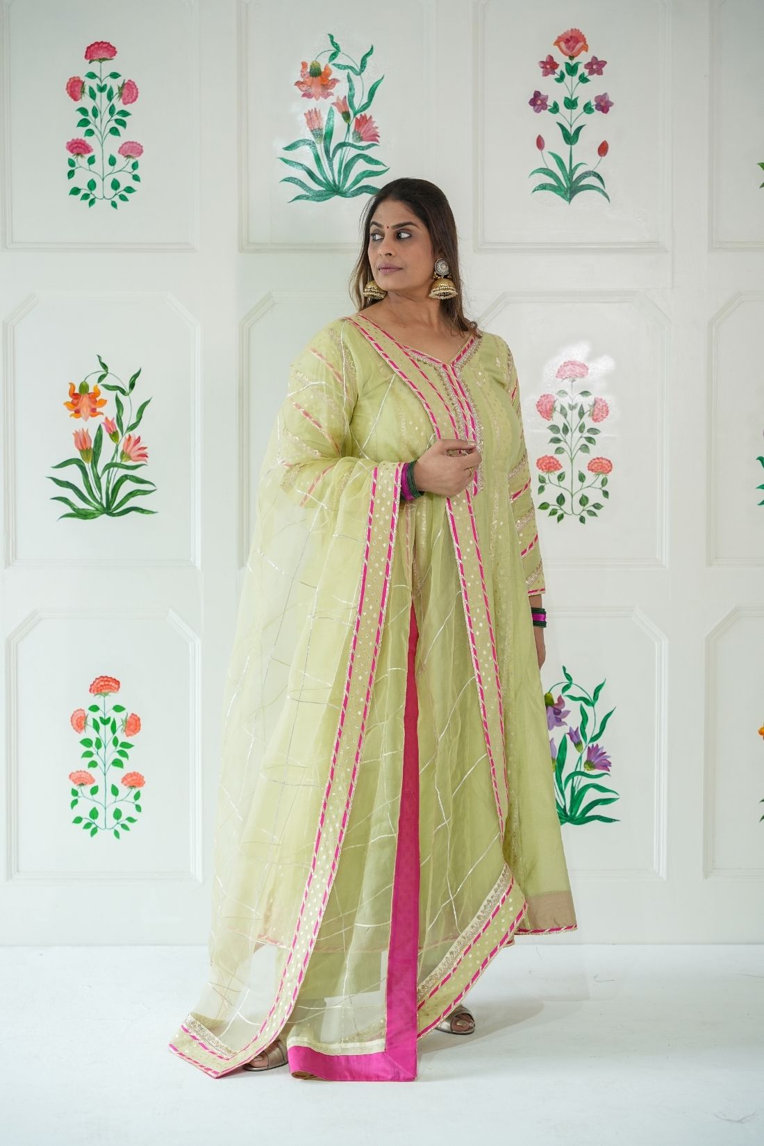 CHANDERI BROCADE ANARKALI