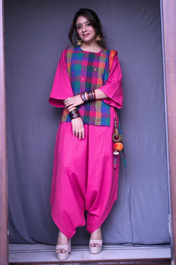 PINK PANACHE DHOTI SET
