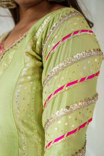CHANDERI BROCADE ANARKALI