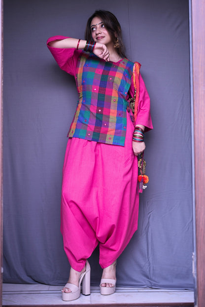 PINK PANACHE DHOTI SET