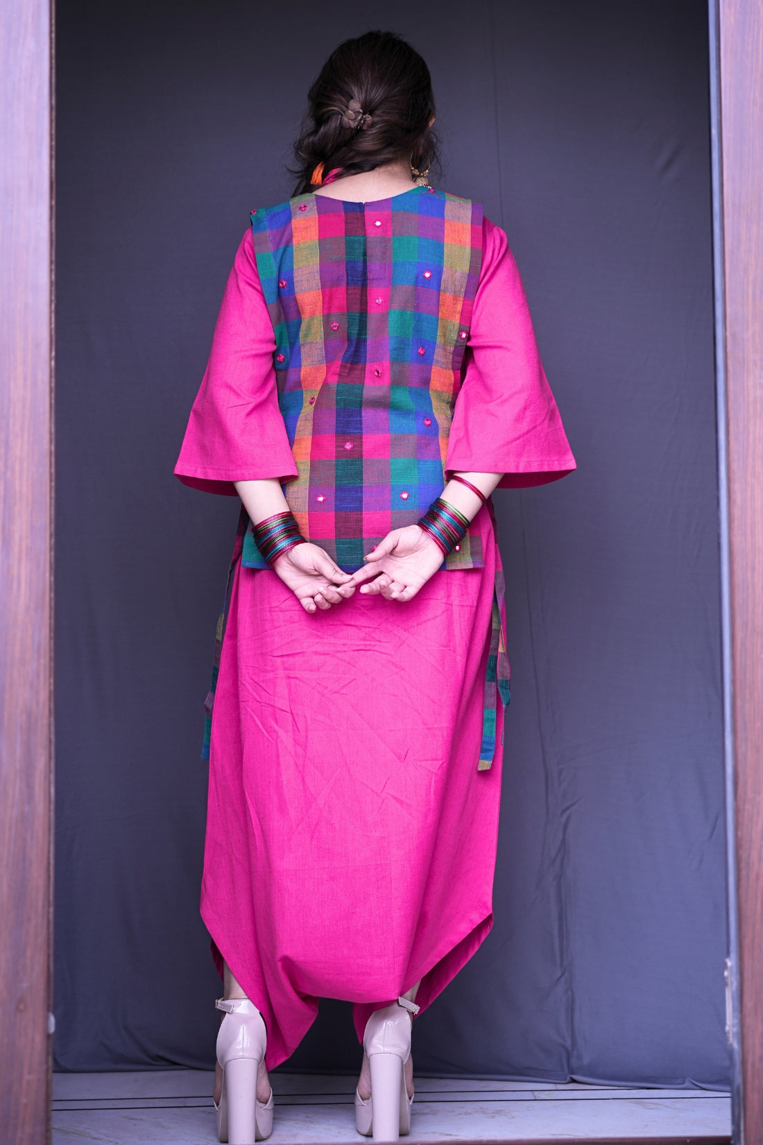 PINK PANACHE DHOTI SET