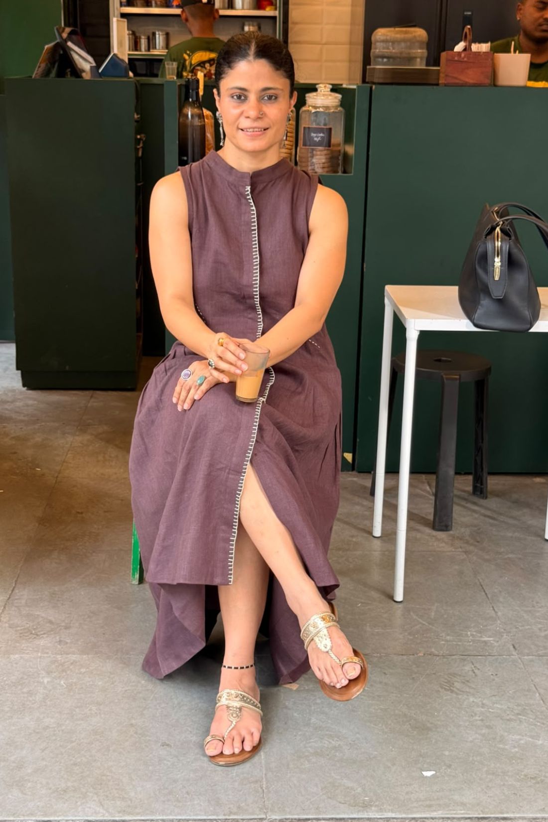 Pure Linen Backless Dress