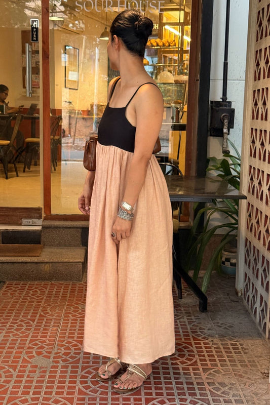Pure Linen Backless Dress