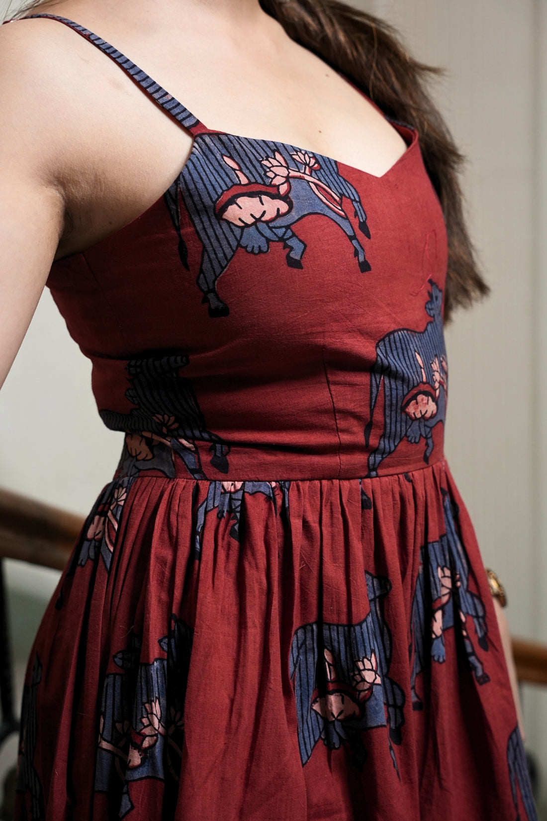 MAROON MEADOW DRESS