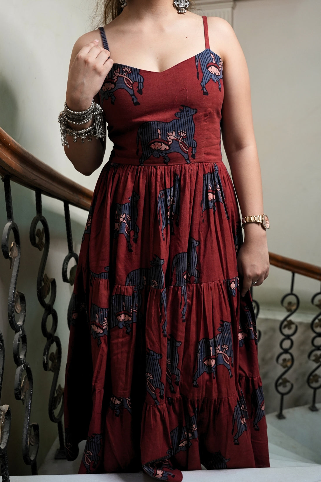 MAROON MEADOW DRESS
