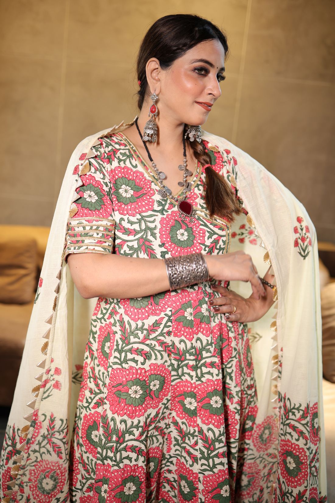 PURE COTTON HAND BLOCK PRINTED KURTA SET