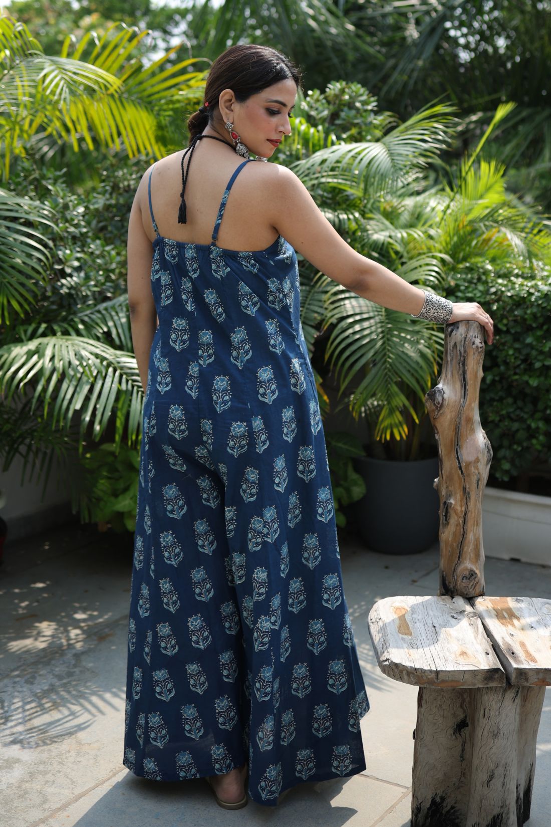 BLUE SILHOUETTE JUMPSUIT