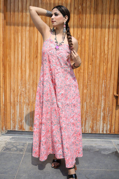 PINK SILHOUETTE JUMPSUIT