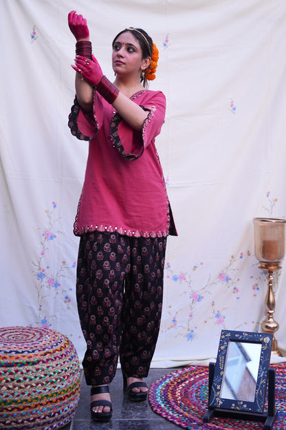 RUST AJRAKH FARSHI SET