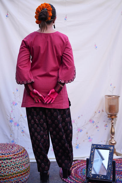 RUST AJRAKH FARSHI SET