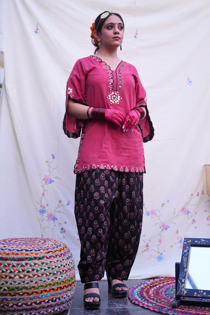 RUST AJRAKH FARSHI SET