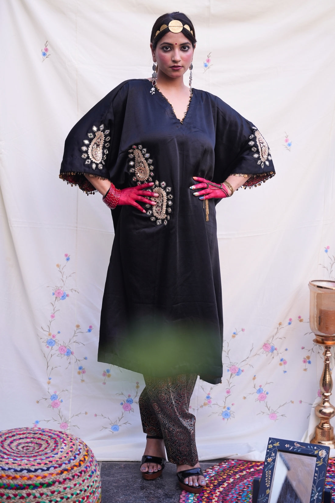 BLACK ROYAL KAFTAN SET