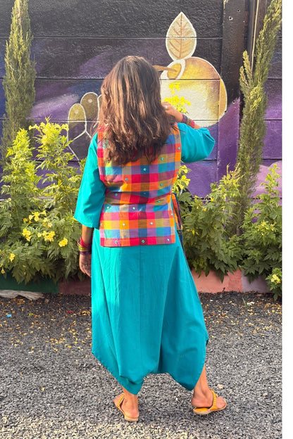 Cotton Linen Dhoti Jumpsuit