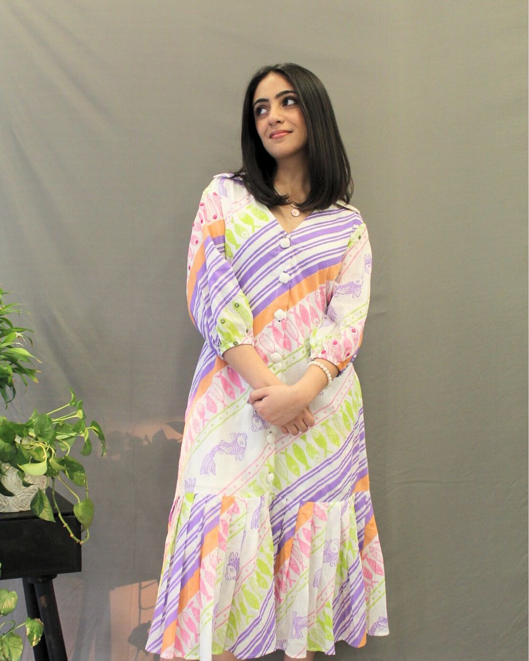 Pure Chanderi Shirt Dress