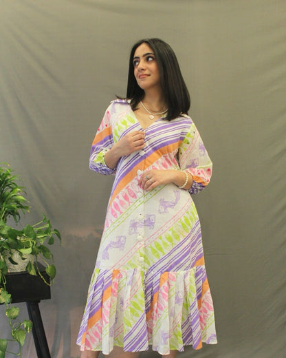 Pure Chanderi Shirt Dress