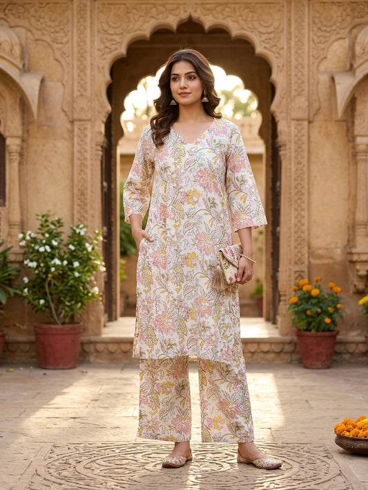 HAND BLOCK PRINTED CO-ORD SET
